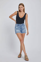 BF Shorts with Uneven Fray Hem