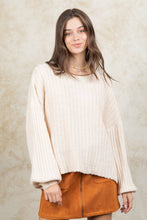 Detail Neck Sweater - Cream