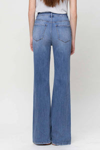 90'S VINTAGE SUPER HIGH RISE FLARE JEANS