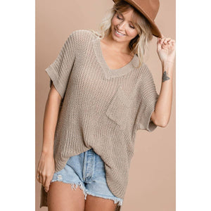 LOOSE FIT LOW GAUGE SWEATER TOP