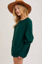 DOLMAN TUNIC KNIT SWEATER WITH POCKET