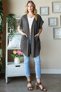 URBAN RIBBED OPEN CARDIGAN