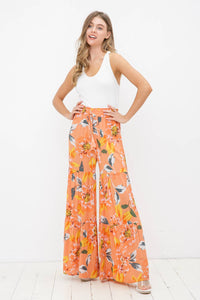 Wide Tiered Shirred Leg Pants