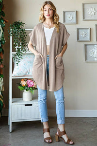 URBAN RIBBED OPEN CARDIGAN