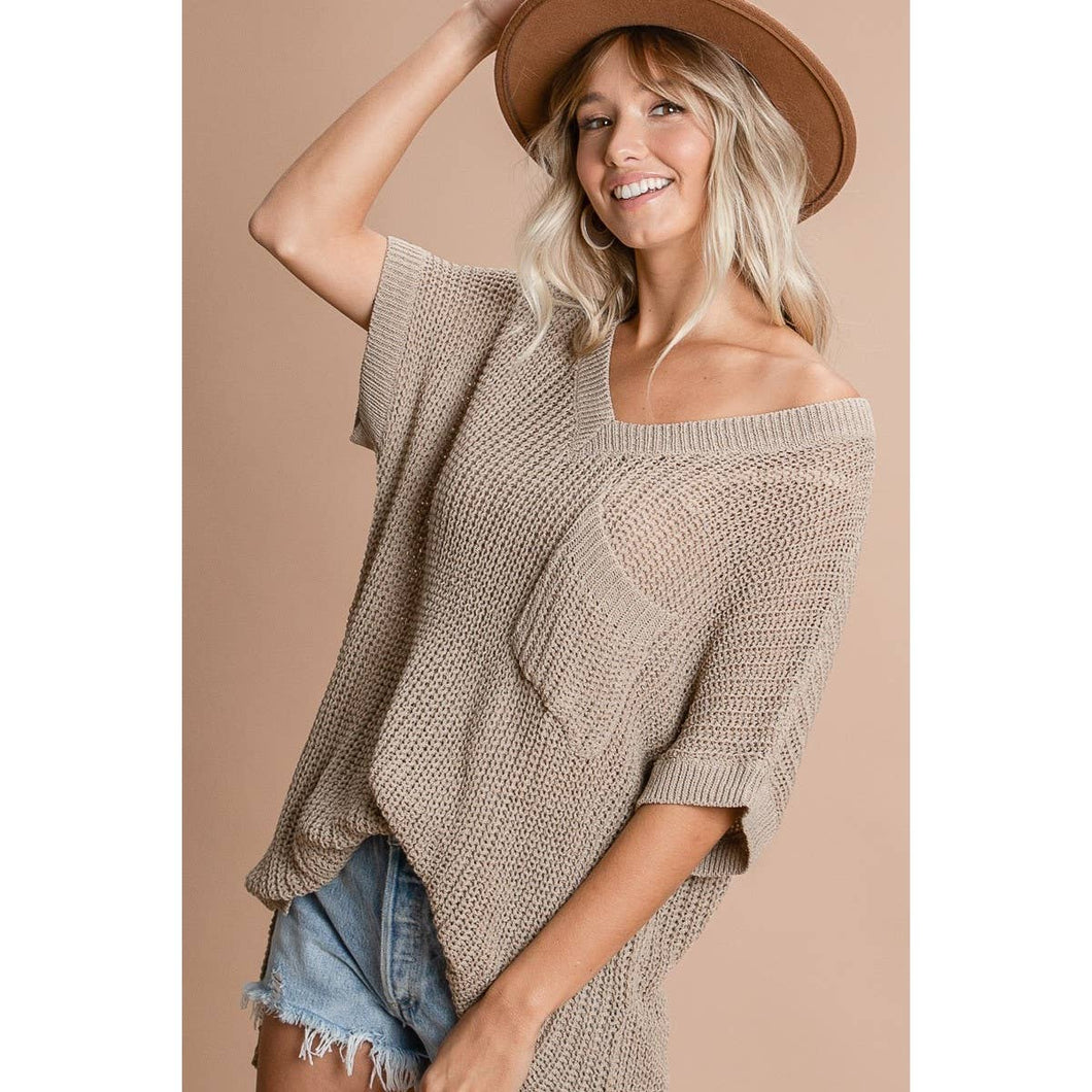 LOOSE FIT LOW GAUGE SWEATER TOP