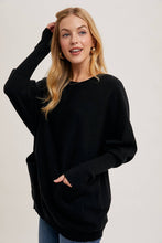 DOLMAN TUNIC KNIT SWEATER WITH POCKET