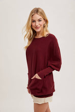 DOLMAN TUNIC KNIT SWEATER WITH POCKET