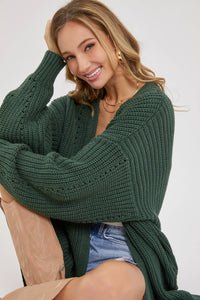 KNIT SWEATER CARDIGAN