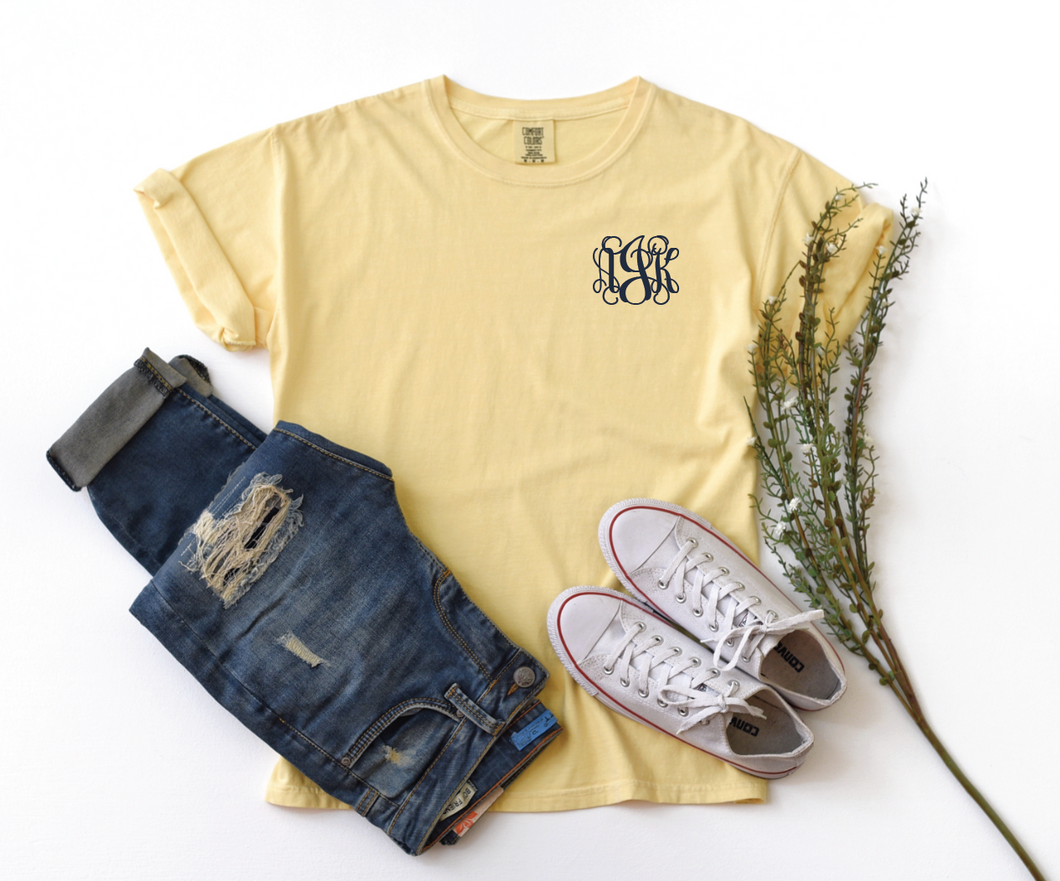 Butter Monogram Tee