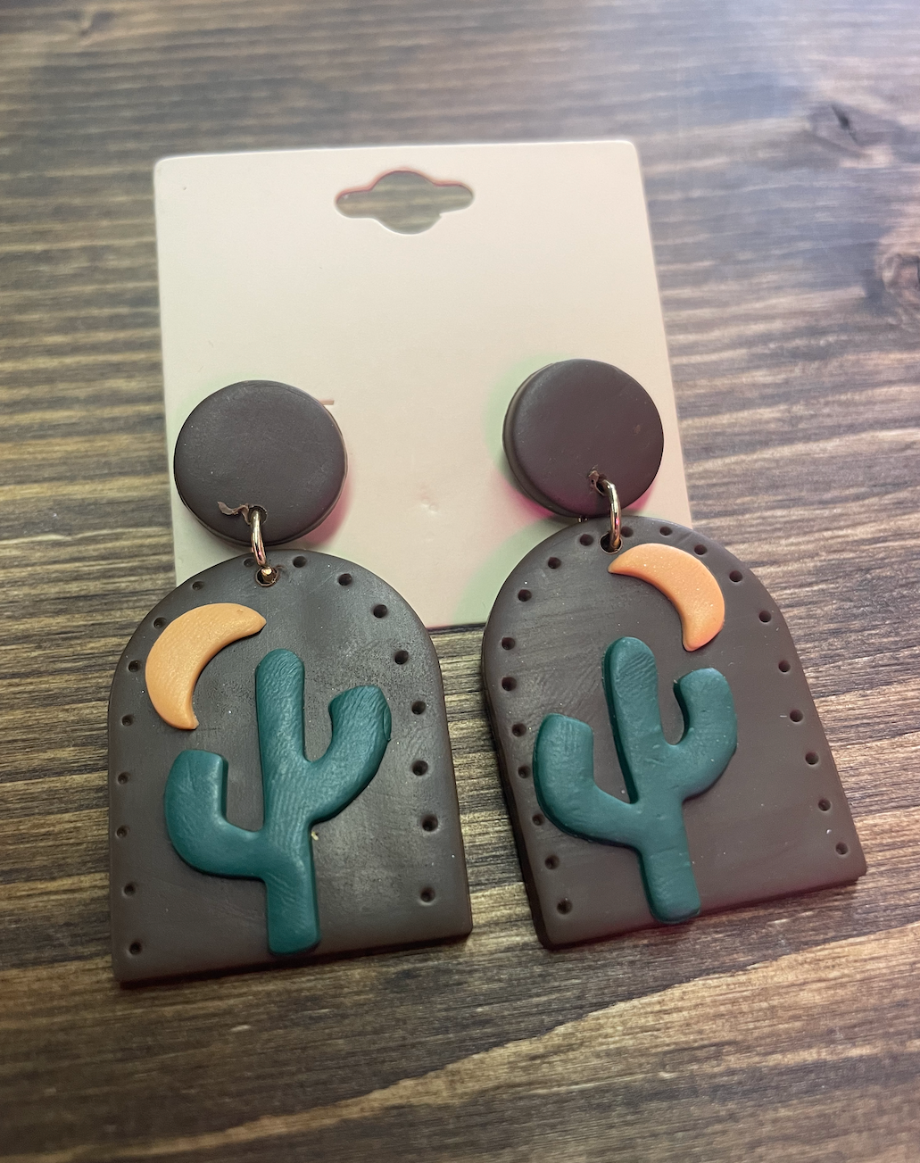 Cactus Moon Earrings