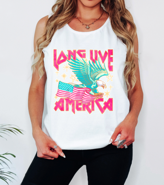 Long Live America Comfort Colors Tank