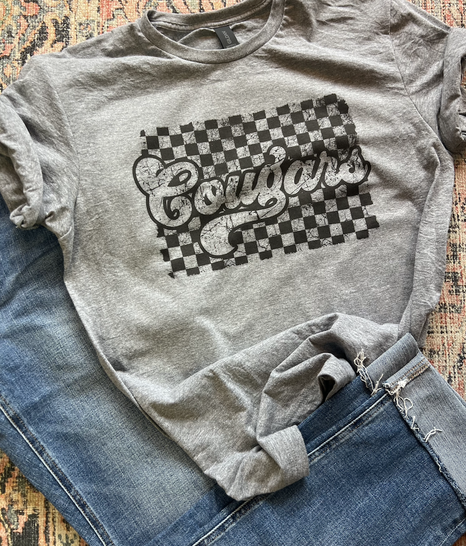 Cougars Checkered Tee