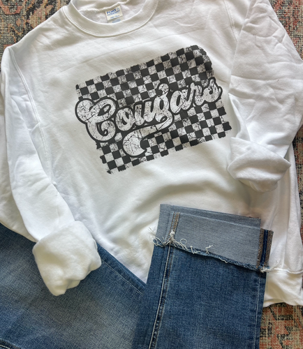 Cougars Checkered Crewneck