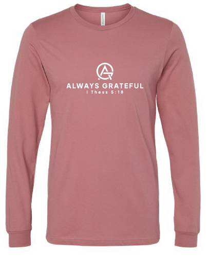 Always Grateful - Mauve Long Sleeve Tee