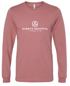 Always Grateful - Mauve Long Sleeve Tee