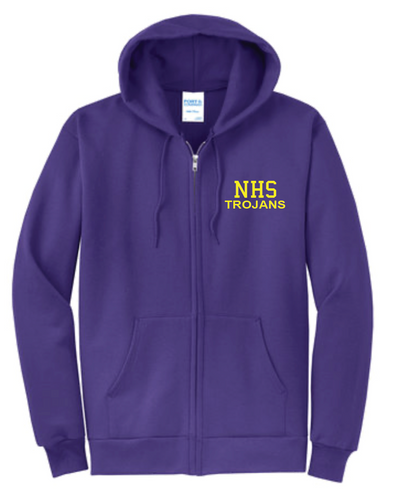 School Initial Zip Up Hoodie