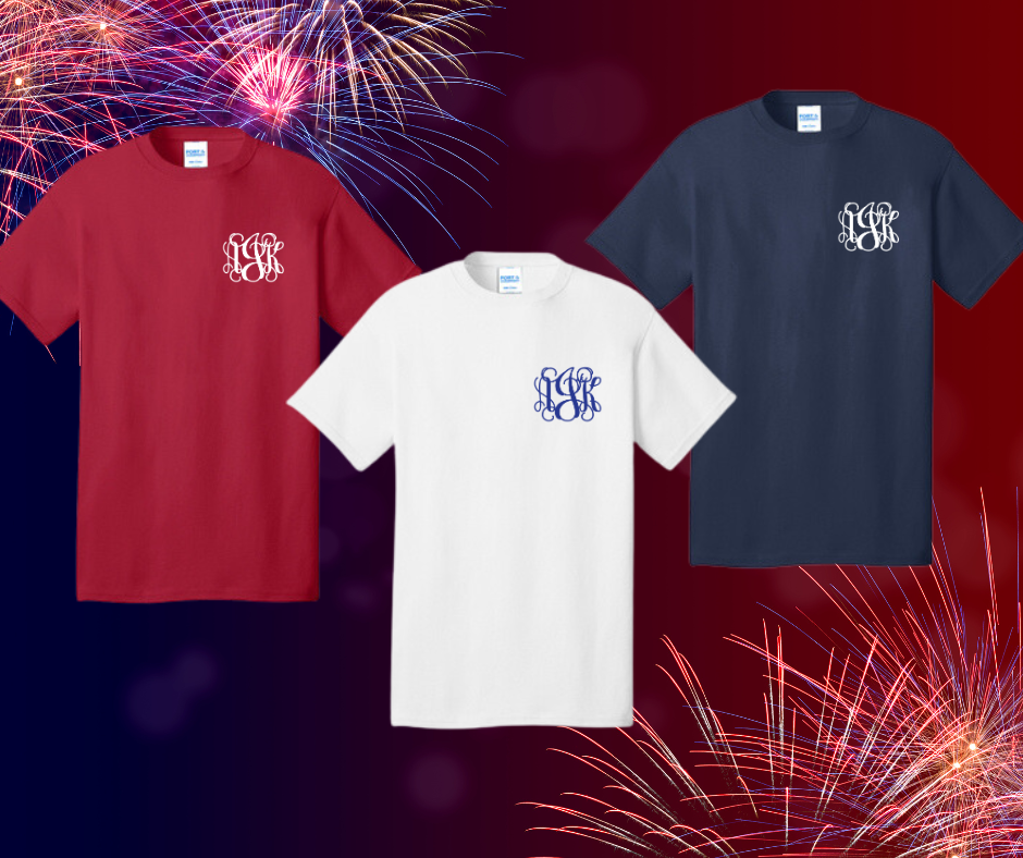 July 4th Monogram Tee