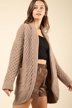 Knit Sweater Cardigan-Mocha