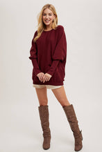 DOLMAN TUNIC KNIT SWEATER WITH POCKET