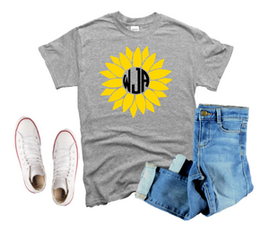 Youth  Sunflower Monogram Shirt