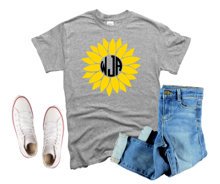 Youth  Sunflower Monogram Shirt