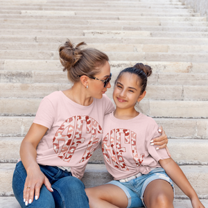 Pink Leopard Monogram Tee